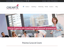 Tablet Screenshot of creartecoaching.com